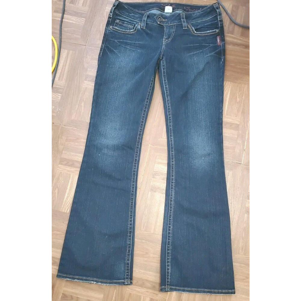 Silver Jeans Co Tuesday Western Glove Works Jeans 27"/31" Dark Wash Flared Y2K